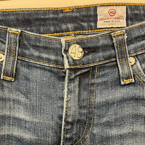AG ADRIANO GOLDSCHMIED VINTAGE SUPER SKINNY RIPPED JEANS SIZE 24R - Picture 3 of 13